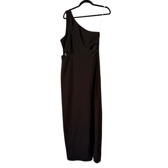 NWOT Lulus Show Stopping Style Black One Shoulder Cutout Maxi Dress Size XL - Picture 4 of 8